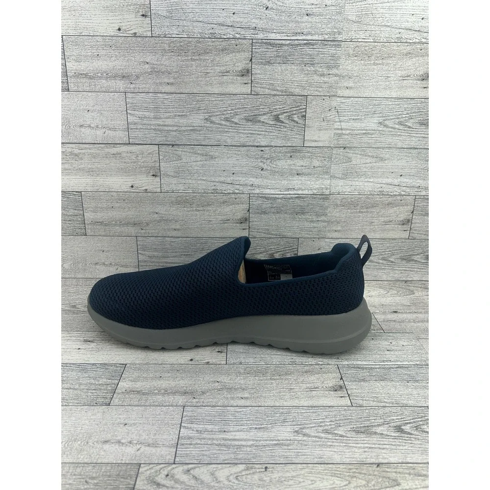 Skechers Go Walk Max Men Navy Grey Slip‎ On Walking Shoes 54600 Size 9.5